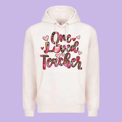 One Loved Teacher Premium Hoodie Designed By Jahusdesignshop