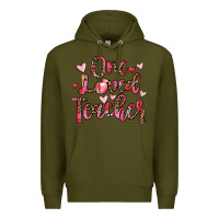 Army Green one loved teacher Premium Hoodie - JahusDesignShop