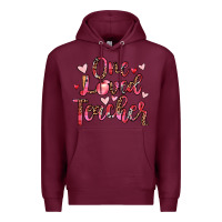 Burgundy one loved teacher Premium Hoodie - JahusDesignShop