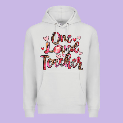 One Loved Teacher Premium Hoodie Designed By Jahusdesignshop