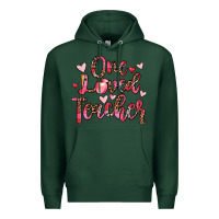 Sports Green one loved teacher Premium Hoodie - JahusDesignShop