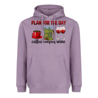 Lavender Plan for the day coffee camping wine Heavyweight Hoodie - texasbilliewilder