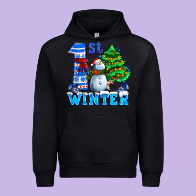 First Winter With Snowman Urban Hoodie Designed By Adodesignshop