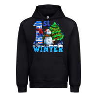 Black first winter with snowman Urban Hoodie - AdoDesignShop