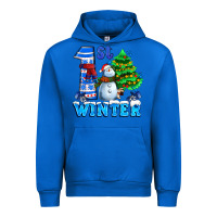 Cobalt first winter with snowman Urban Hoodie - AdoDesignShop