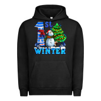 Pigment Black first winter with snowman Urban Hoodie - AdoDesignShop