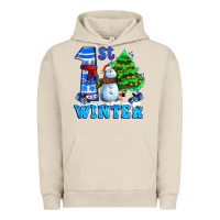 Pigment French Oak first winter with snowman Urban Hoodie - AdoDesignShop