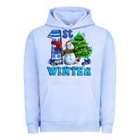 Pigment Grape Ice first winter with snowman Urban Hoodie - AdoDesignShop