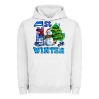 Pigment Lunar Rock first winter with snowman Urban Hoodie - AdoDesignShop