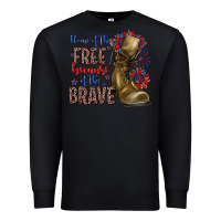 Black home of the free because of the brave Premium Sweatshirt - Zillion Design Studio