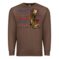 Chestnut home of the free because of the brave Premium Sweatshirt - Zillion Design Studio