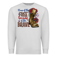Dove Grey home of the free because of the brave Premium Sweatshirt - Zillion Design Studio