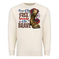 Sandshell home of the free because of the brave Premium Sweatshirt - Zillion Design Studio