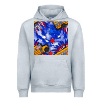 Heather Grey 4th of july school bus seamless pattern Urban Hoodie - BundleAndBundleShop