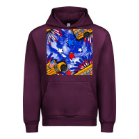 Mauve Wine 4th of july school bus seamless pattern Urban Hoodie - BundleAndBundleShop