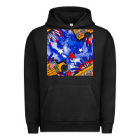 Pigment Black 4th of july school bus seamless pattern Urban Hoodie - BundleAndBundleShop