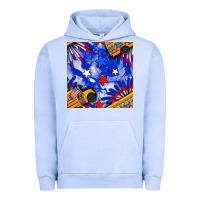 Pigment Grape Ice 4th of july school bus seamless pattern Urban Hoodie - BundleAndBundleShop