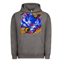 Pigment Tornado 4th of july school bus seamless pattern Urban Hoodie - BundleAndBundleShop