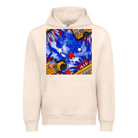 Sandshell 4th of july school bus seamless pattern Urban Hoodie - BundleAndBundleShop