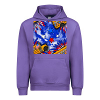 Tulip 4th of july school bus seamless pattern Urban Hoodie - BundleAndBundleShop