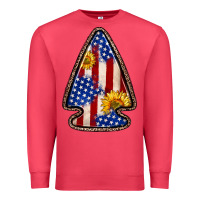 Cardinal American flag sunflower arrowhead Premium Sweatshirt - Zillion Design Studio