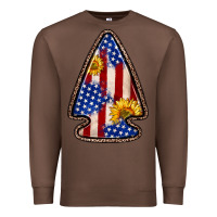 Chestnut American flag sunflower arrowhead Premium Sweatshirt - Zillion Design Studio