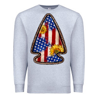American Flag Sunflower Arrowhead Premium Sweatshirt | Teevron