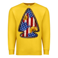 Lemon American flag sunflower arrowhead Premium Sweatshirt - Zillion Design Studio