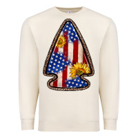 Sandshell American flag sunflower arrowhead Premium Sweatshirt - Zillion Design Studio
