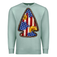 Seafoam American flag sunflower arrowhead Premium Sweatshirt - Zillion Design Studio