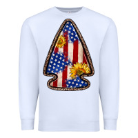 White American flag sunflower arrowhead Premium Sweatshirt - Zillion Design Studio
