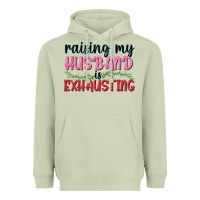 Matcha Raising my husband is exhausting Heavyweight Hoodie - texasbilliewilder