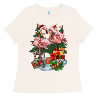 Bone Christmas flamingo Ladies Tee - BarkalooDesign