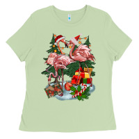 Matcha Christmas flamingo Ladies Tee - BarkalooDesign