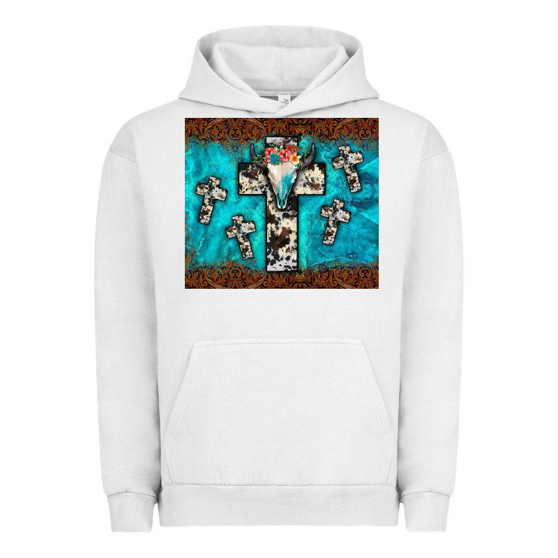 Bull Skull Cross Tumbler Urban Hoodie by JahusDesignShop | Teevron