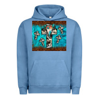 Pigment Pebble Blue bull skull cross tumbler Urban Hoodie - JahusDesignShop