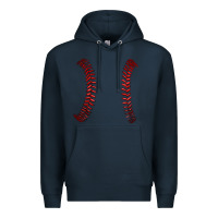 Navy ball stitch Premium Hoodie - AdoDesignShop