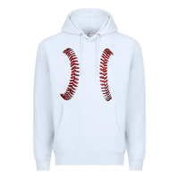 White ball stitch Premium Hoodie - AdoDesignShop