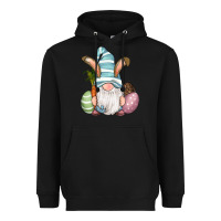 Black Easter Bunny Gnomes with Egg and Carrot Heavyweight Hoodie - RanaPortraitStore