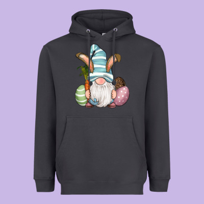 Heavyweight Hoodie Easter Bunny Gnomes with Egg and Carrot