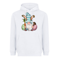 White Easter Bunny Gnomes with Egg and Carrot Heavyweight Hoodie - RanaPortraitStore