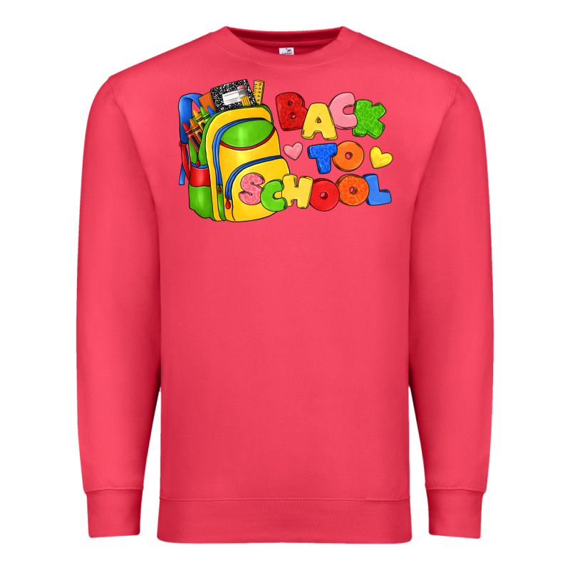 Back To School With School Bag Premium Sweatshirt by texasbilliewilder | Teevron