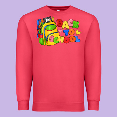 Back To School With School Bag Premium Sweatshirt Designed By Texasbilliewilder