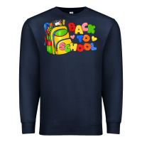 Navy back to school with school bag Premium Sweatshirt - texasbilliewilder