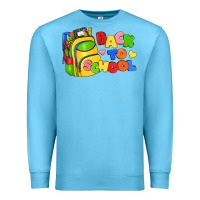 Ocean Blue back to school with school bag Premium Sweatshirt - texasbilliewilder