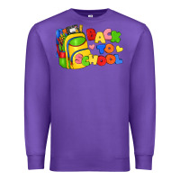 Purple back to school with school bag Premium Sweatshirt - texasbilliewilder