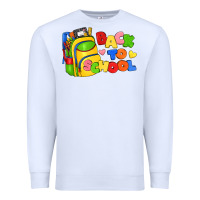 White back to school with school bag Premium Sweatshirt - texasbilliewilder