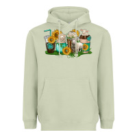Matcha Sheep coffee cups Heavyweight Hoodie - texasbilliewilder