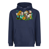 Navy Sheep coffee cups Heavyweight Hoodie - texasbilliewilder
