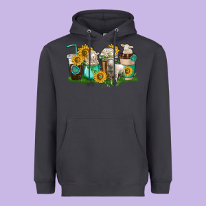 Sheep Coffee Cups Heavyweight Hoodie Designed By Texasbilliewilder